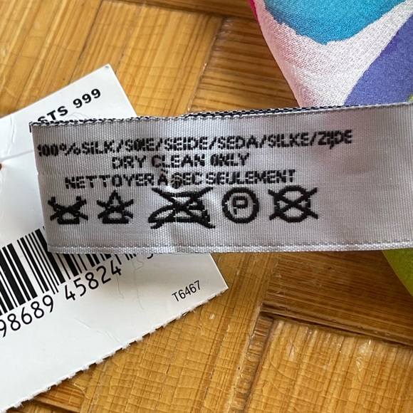 Liz Claiborne silk scarf new old stock 1980s - Picture 4 of 5